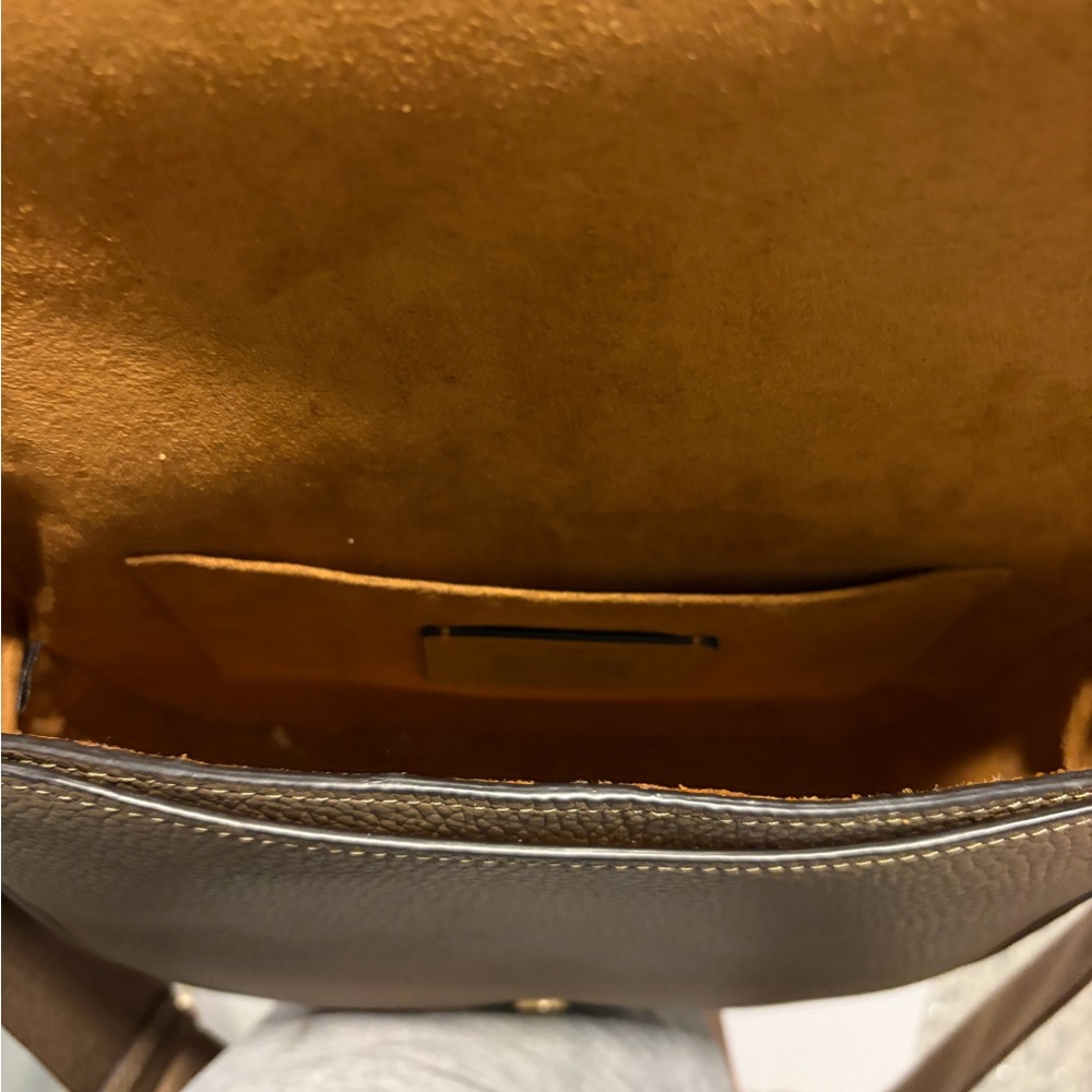 Coach Amelia Saddle Leather Crossbody Bag In Signature Brown - Picture 3 of 5